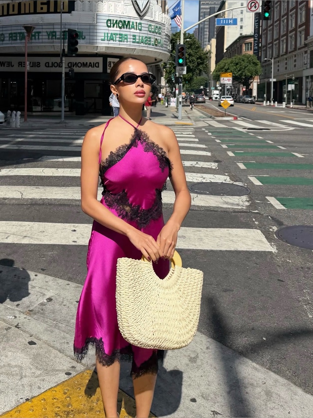 🌸🩷Women’s Lace-Trim Halter Midi Slip Dress XS- never worn!🩷🌸